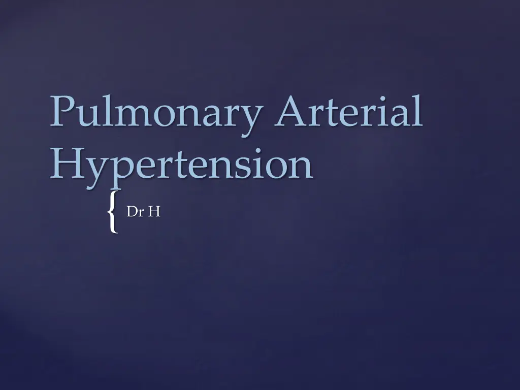 pulmonary arterial hypertension n.w