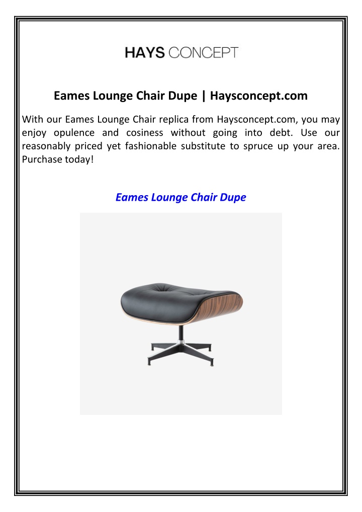 eames lounge chair dupe haysconcept com n.w
