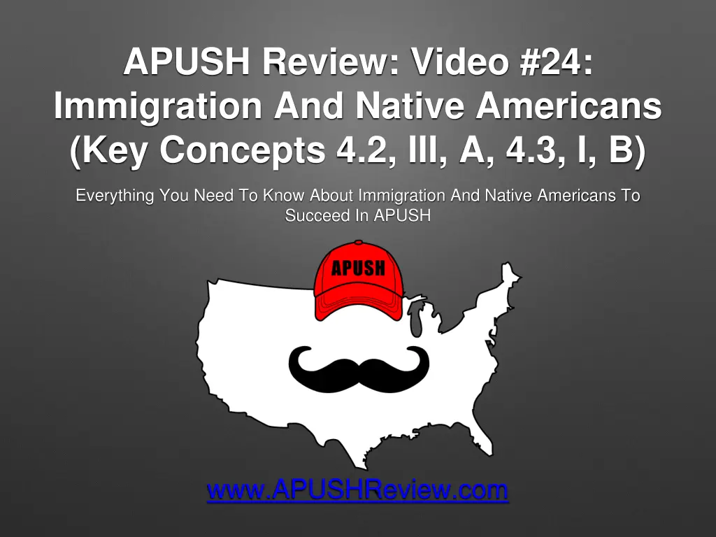 apush review video 24 immigration and native n.w