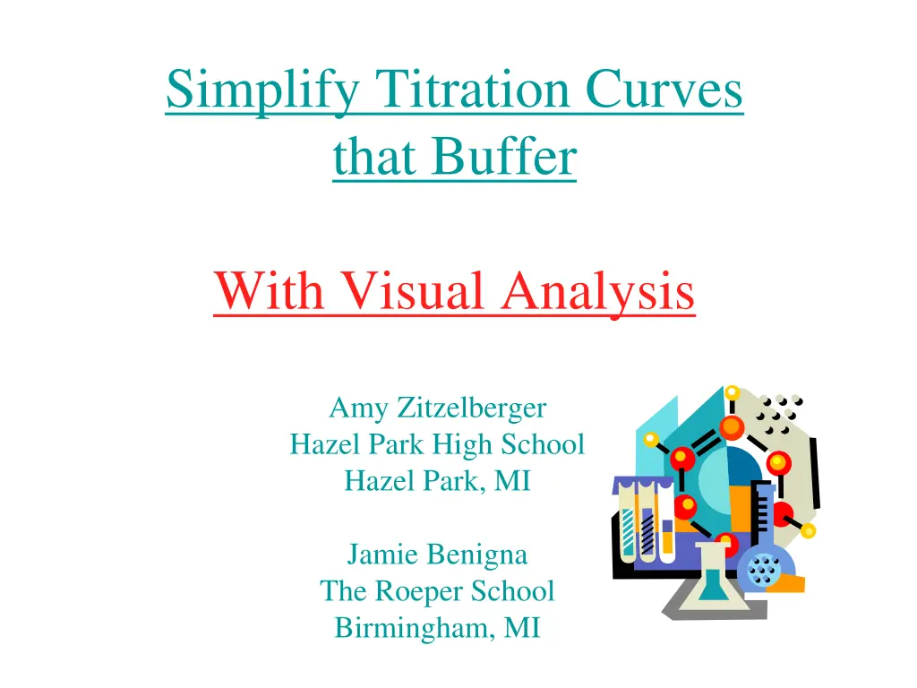 simplify titration curves that buffer n.w