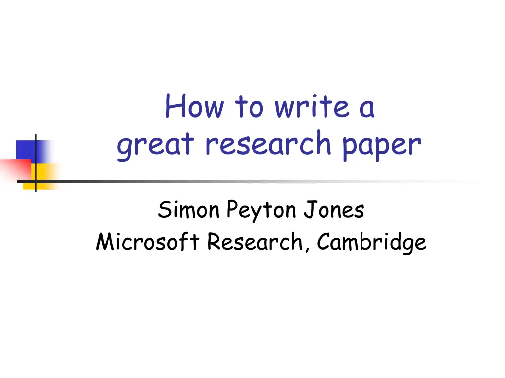 how to write a great research paper n.w