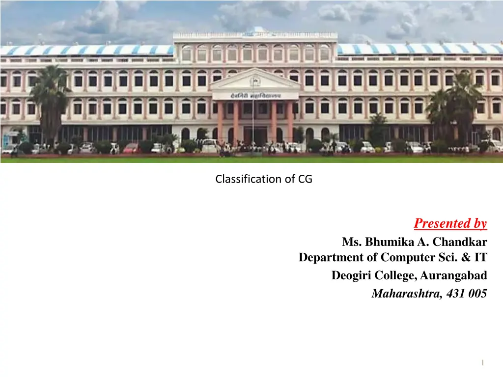 classification of cg n.w