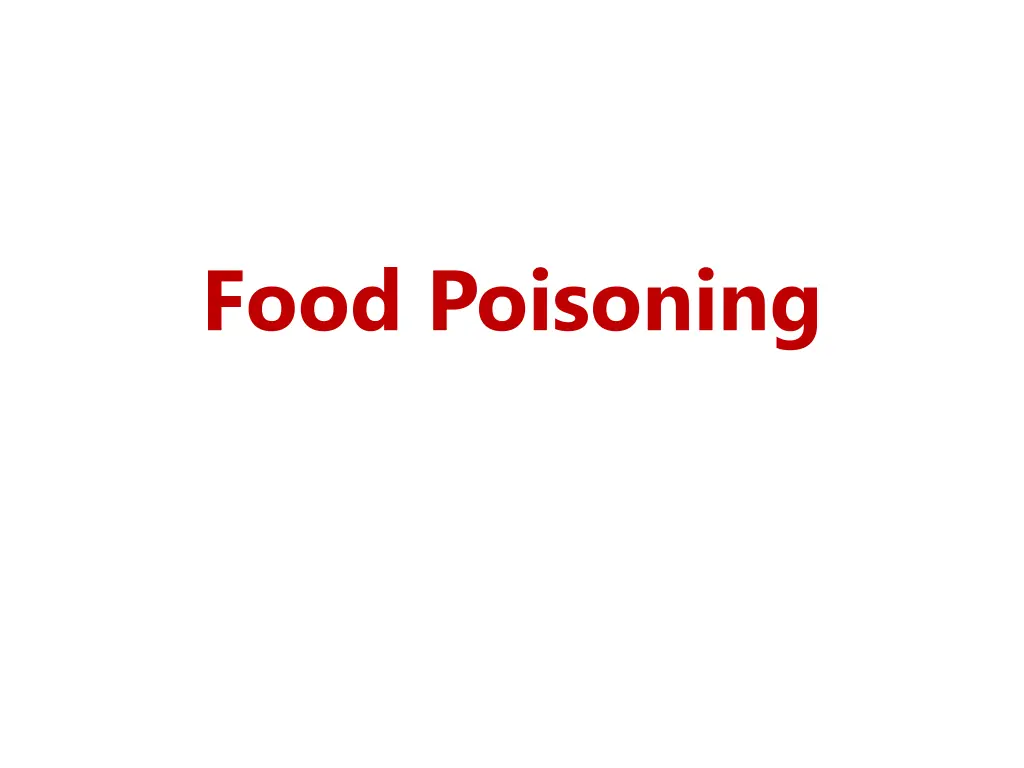 food poisoning n.w
