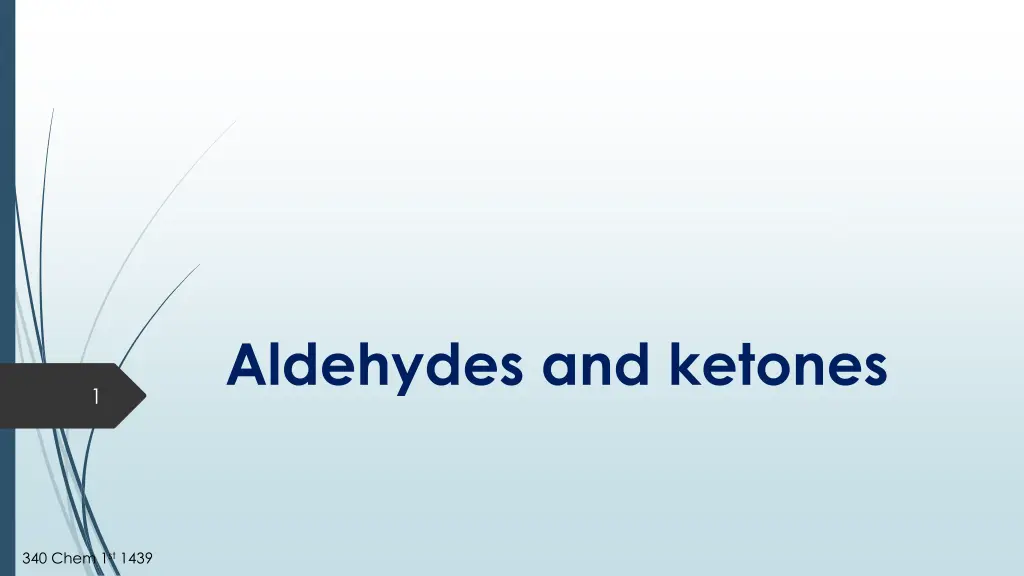 aldehydes and ketones n.w
