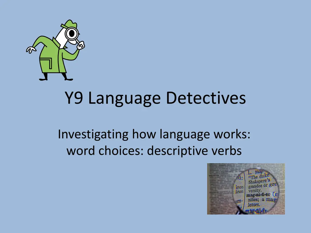 y9 language detectives n.w
