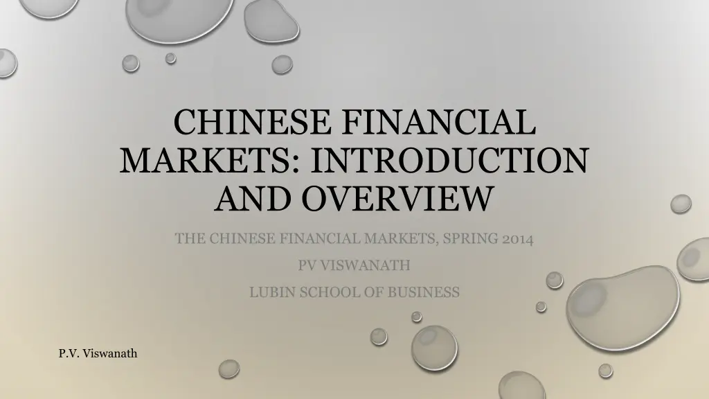 chinese financial markets introduction n.w