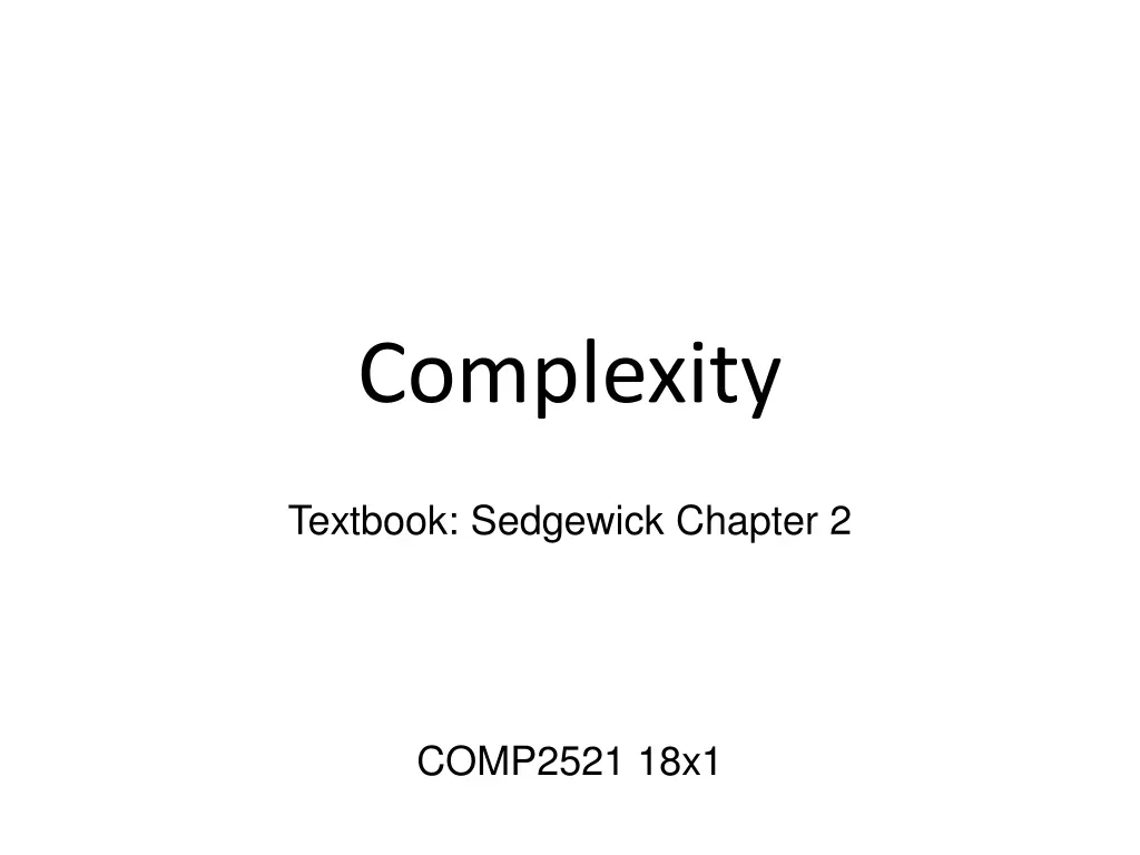 complexity n.w