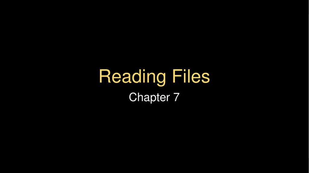 reading files chapter 7 n.w
