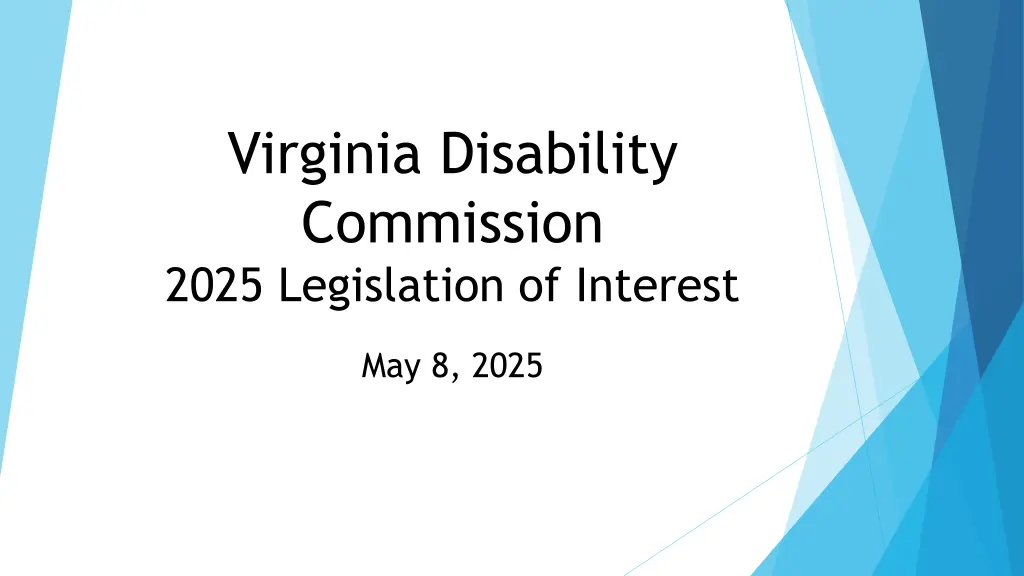 virginia disability commission 2025 legislation n.w