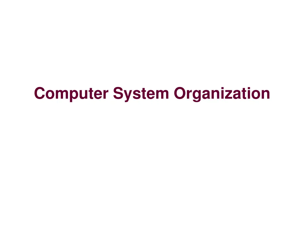 computer system organization n.w