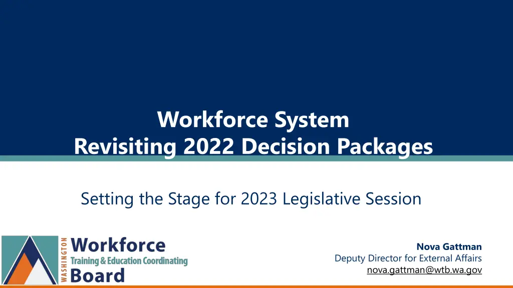 workforce system revisiting 2022 decision packages n.w