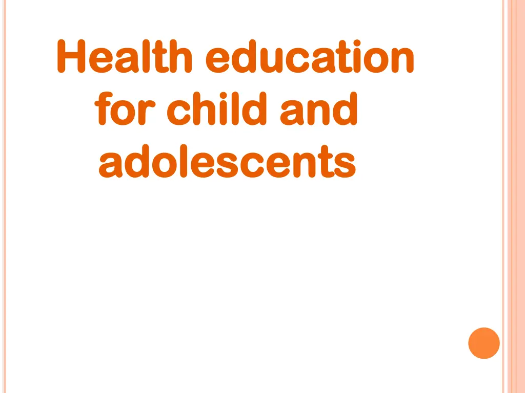 health education health education for child n.w