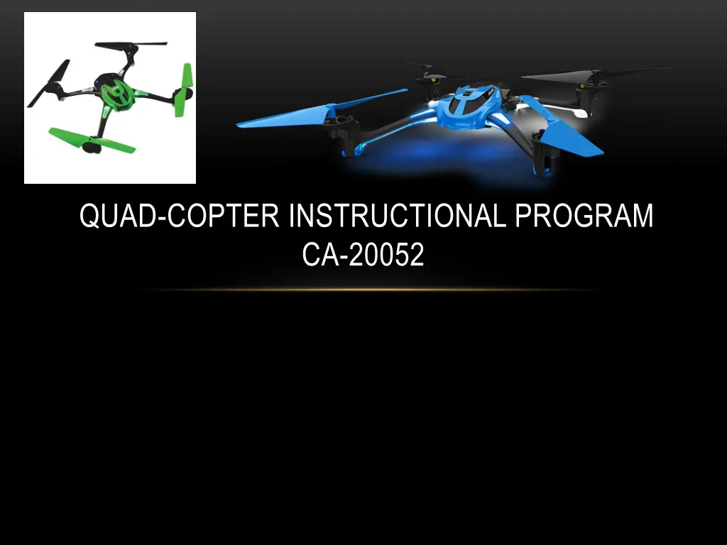 quad copter instructional program ca 20052 n.w