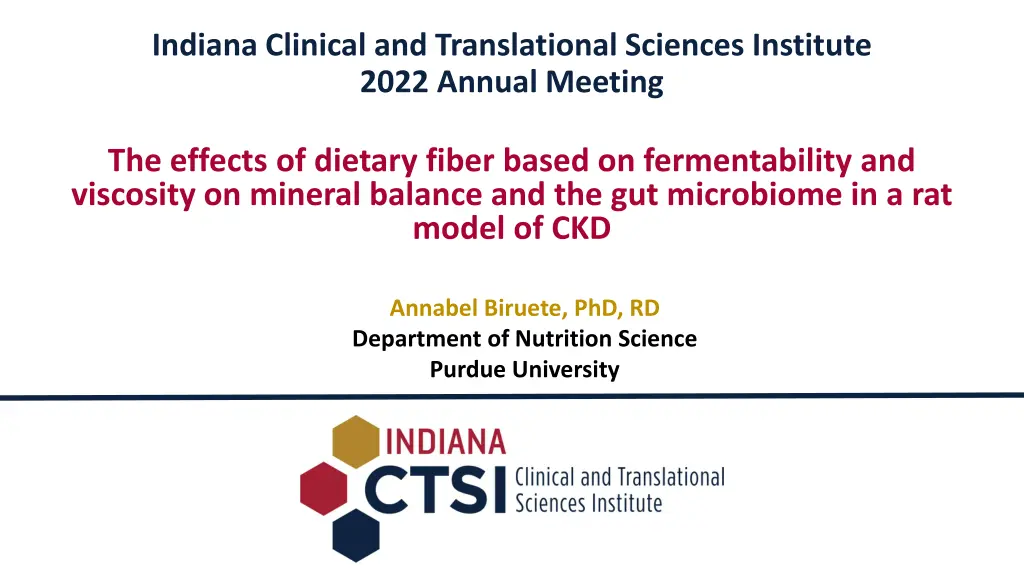 indiana clinical and translational sciences n.w