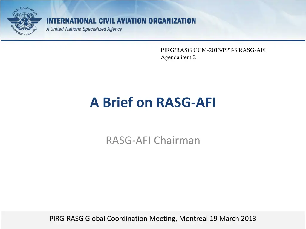 pirg rasg gcm 2013 ppt 3 rasg afi agenda item 2 n.w