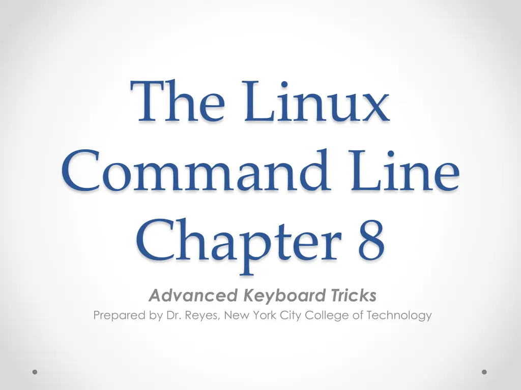 the linux command line chapter 8 advanced n.w