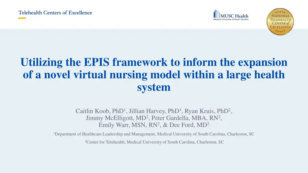 utilizing the epis framework to inform n.w