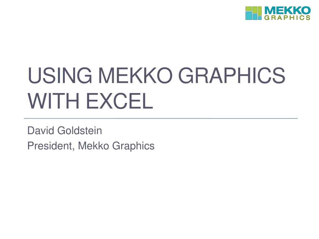 using mekko graphics with excel n.w