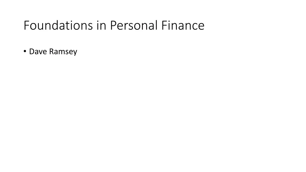 foundations in personal finance n.w