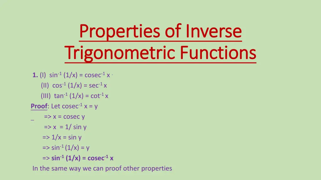 properties of inverse properties of inverse n.w