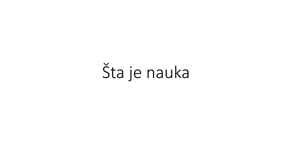 ta je nauka n.w