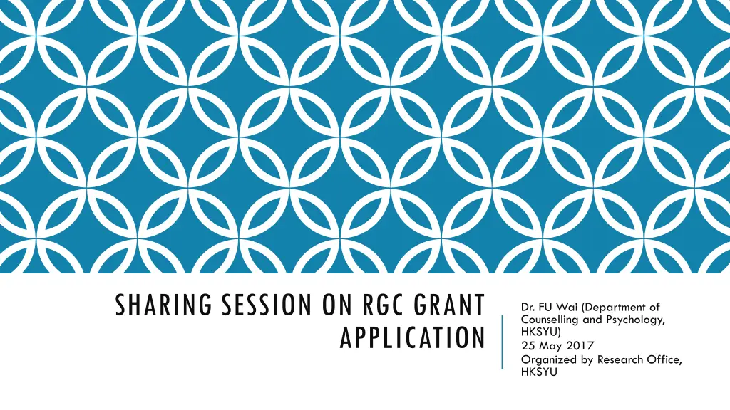 sharing session on rgc grant n.w