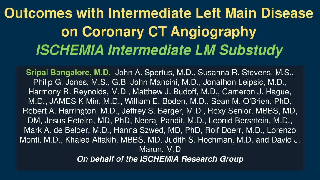 outcomes with intermediate left main disease n.w