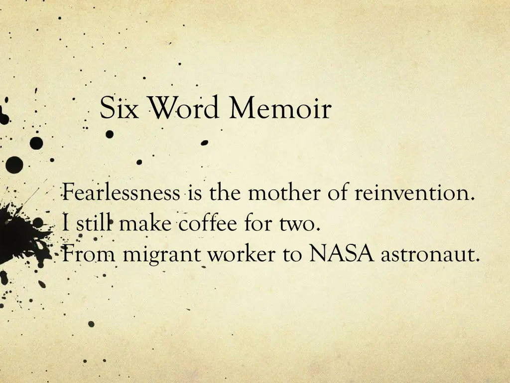 six word memoir n.w