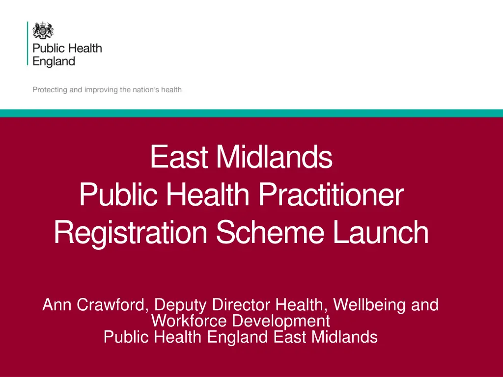 east midlands public health practitioner n.w
