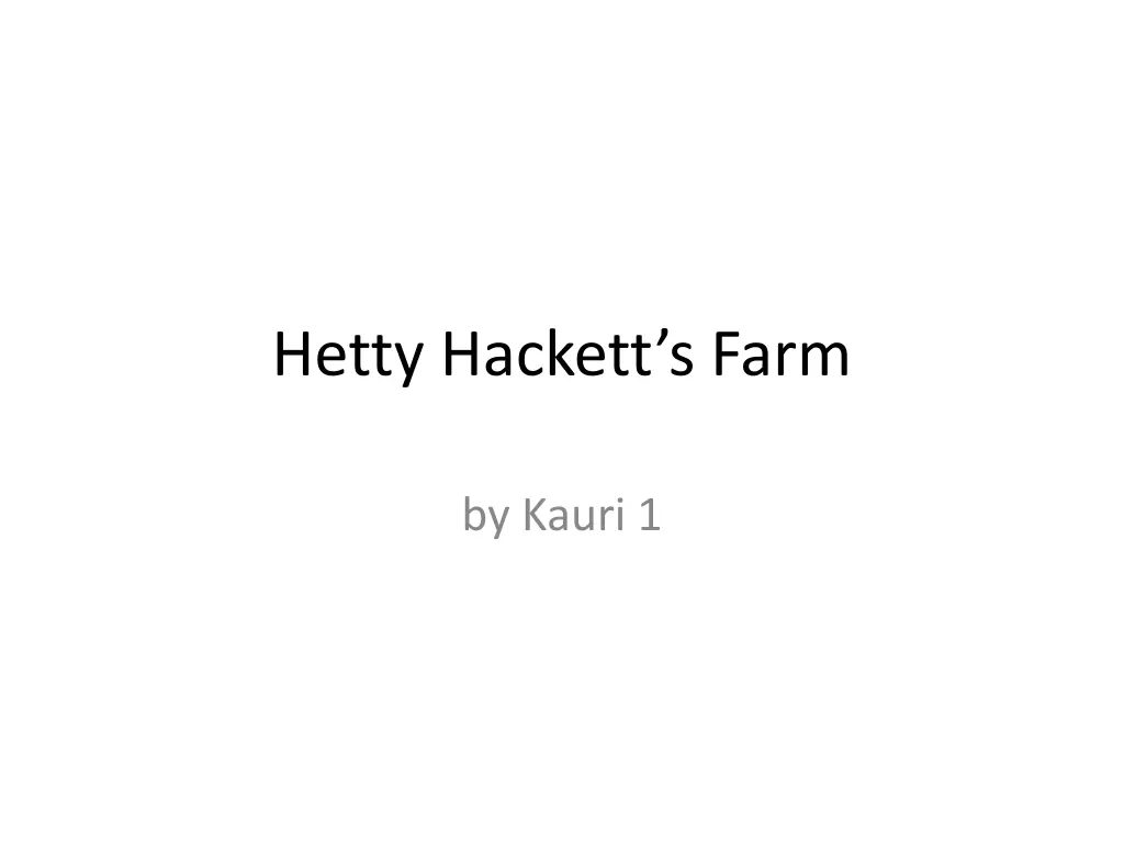 hetty hackett s farm n.w