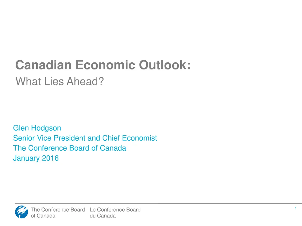 canadian economic outlook what lies ahead n.w