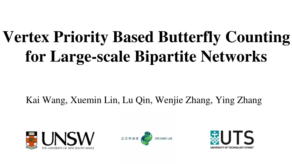 vertex priority based butterfly counting n.w