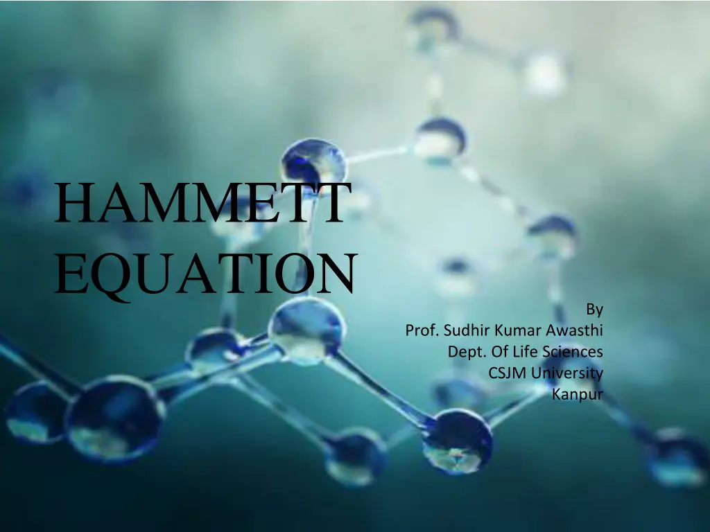 hammett equation n.w