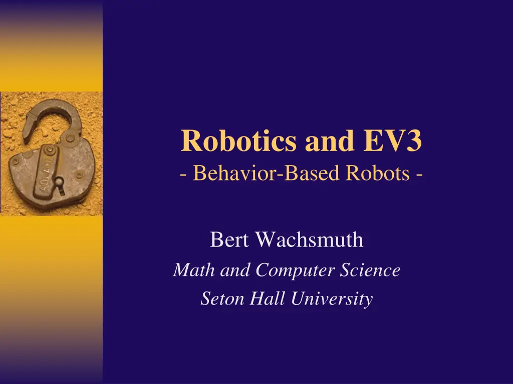 robotics and ev3 behavior based robots n.w