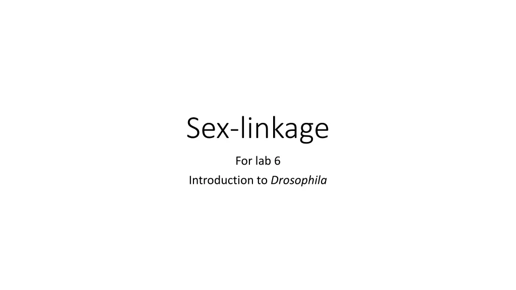 sex linkage n.w