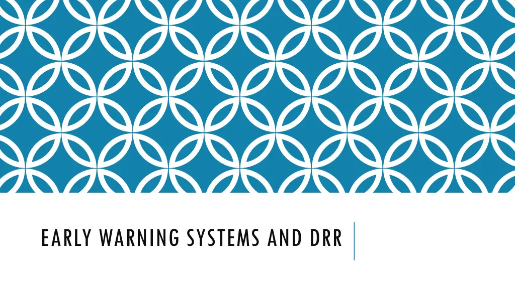 early warning systems and drr n.w