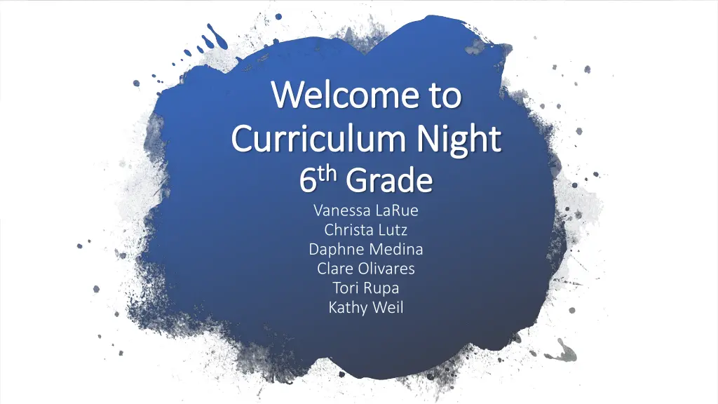 welcome to welcome to curriculum curriculum night n.w