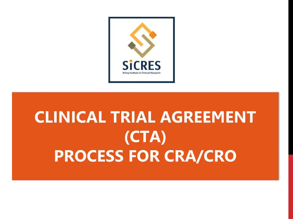 clinical trial agreement cta process for cra cro n.w