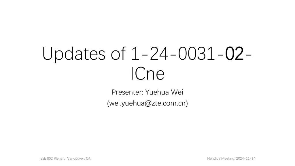 updates of 1 24 0031 02 icne n.w