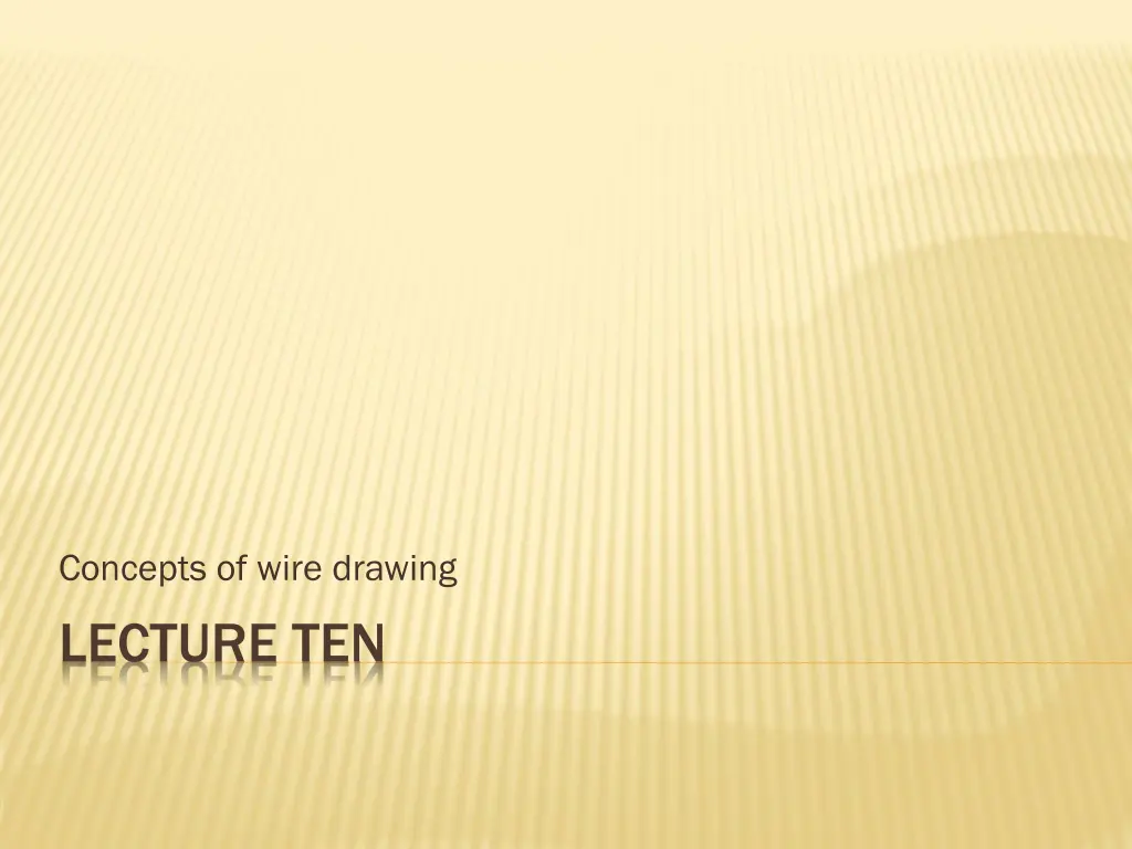 concepts of wire drawing n.w