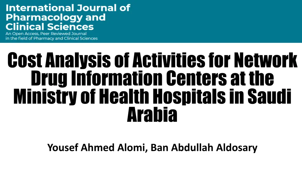 cost analysis of activities for network drug n.w