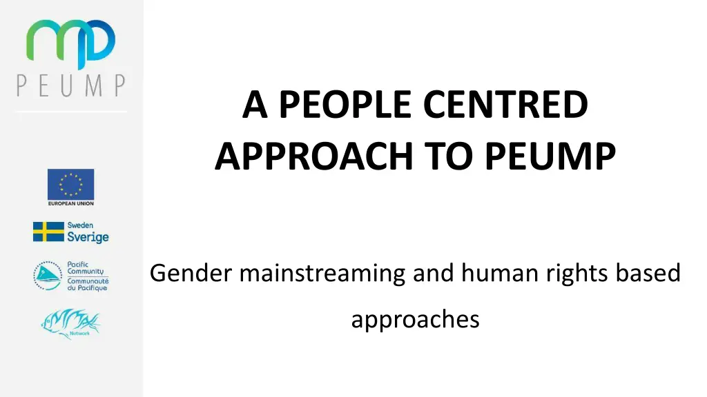 a people centred approach to peump n.w