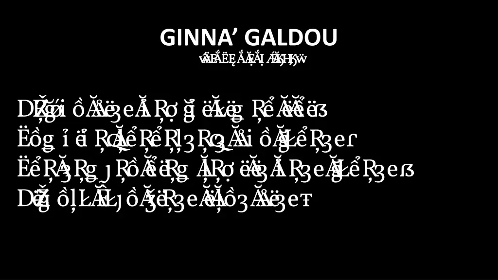 ginna galdou bi akna late bi akna late 36 3 n.w