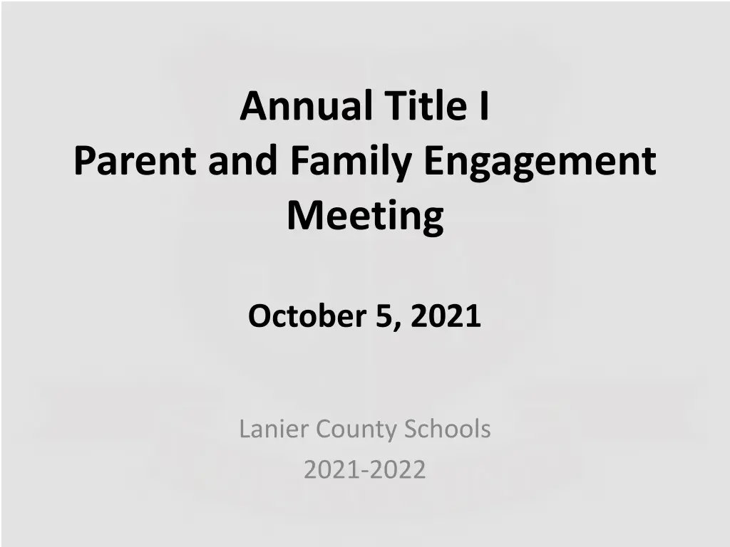 annual title i n.w