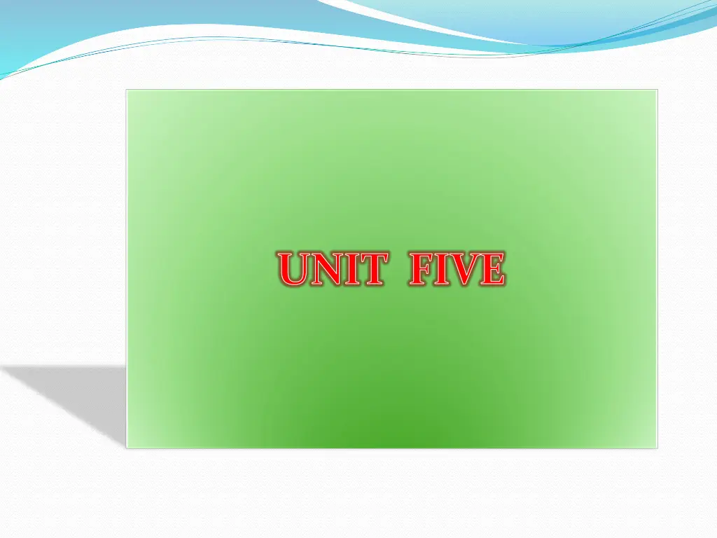 unit five n.w