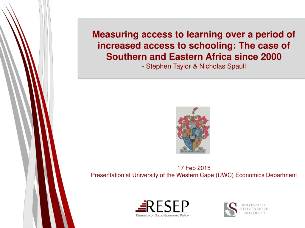 measuring access to learning over a period n.w