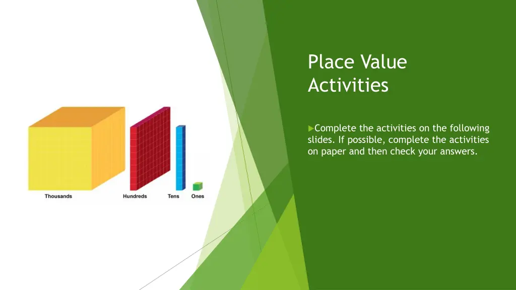 place value activities n.w