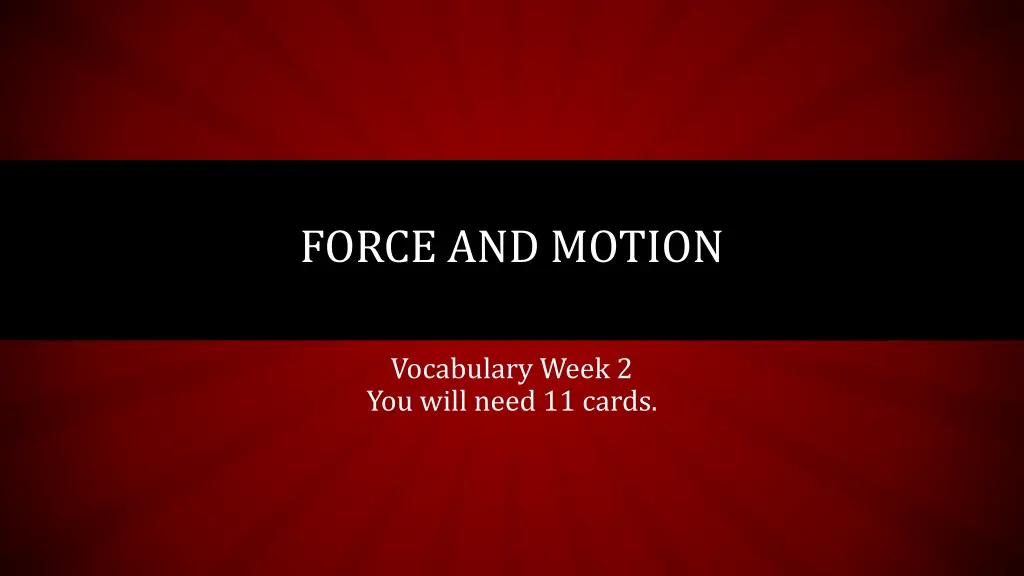 force and motion n.w