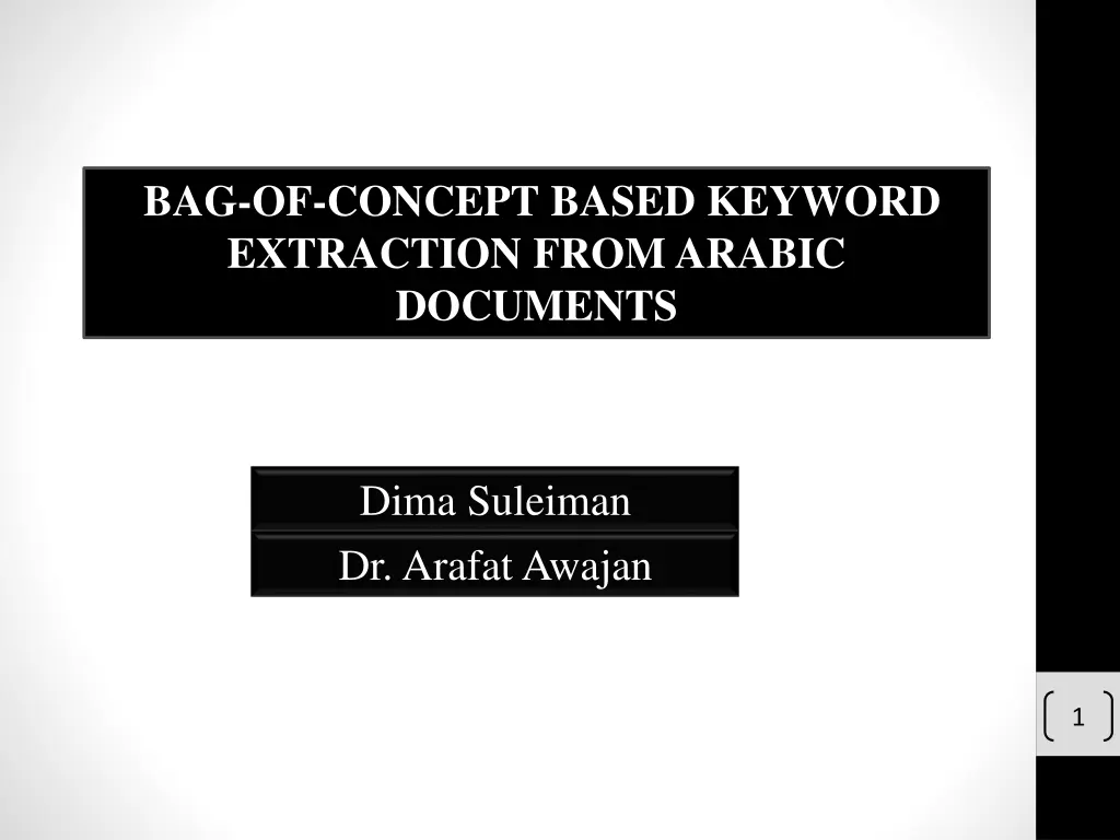 bag of concept based keyword extraction from n.w