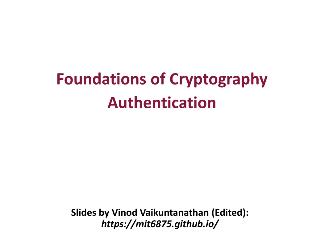 foundations of cryptography n.w